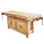 Preview: BAMATO Hobelbank WORK-1945 mit Einbauschrank aus Massivholz